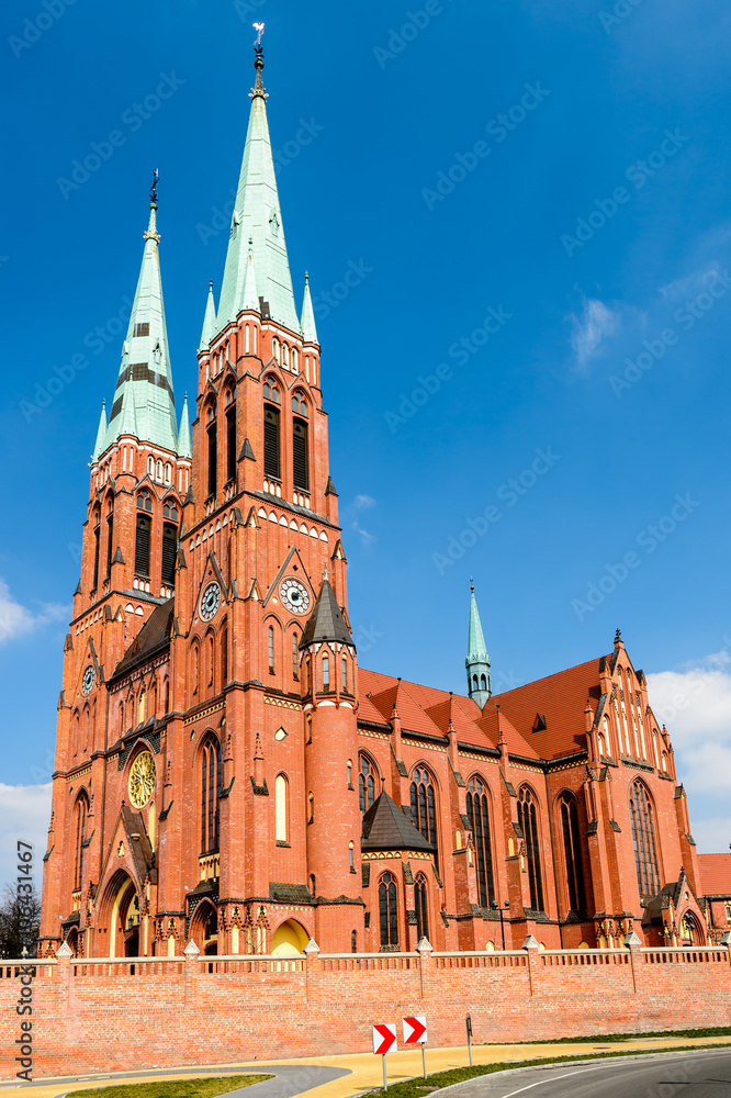 Basilica of Saint Antoni  in Rybnik, Silesia, Poland.