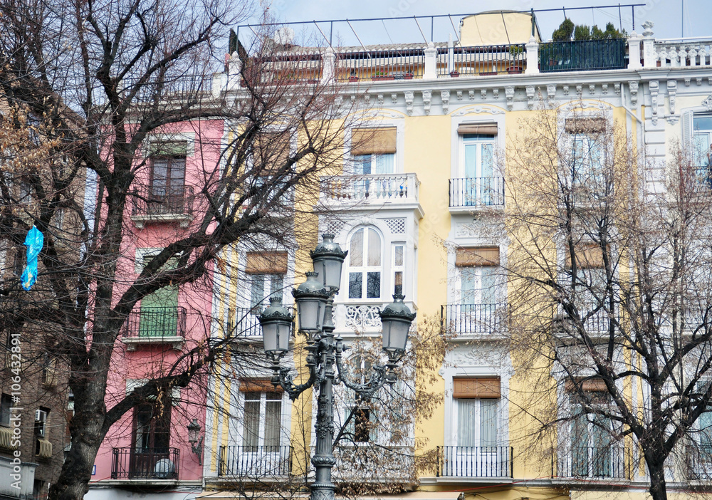 balconies in Granada , Spain