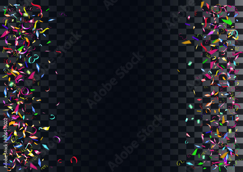 Abstract colorful confetti background. Isolated on the transparent background.