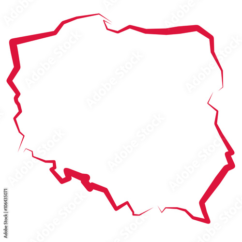 Fototapeta Mapa Polski 