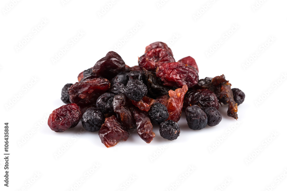 Dried cranberries, cherries and blueberries Dried cranberries, cherries and blueberries