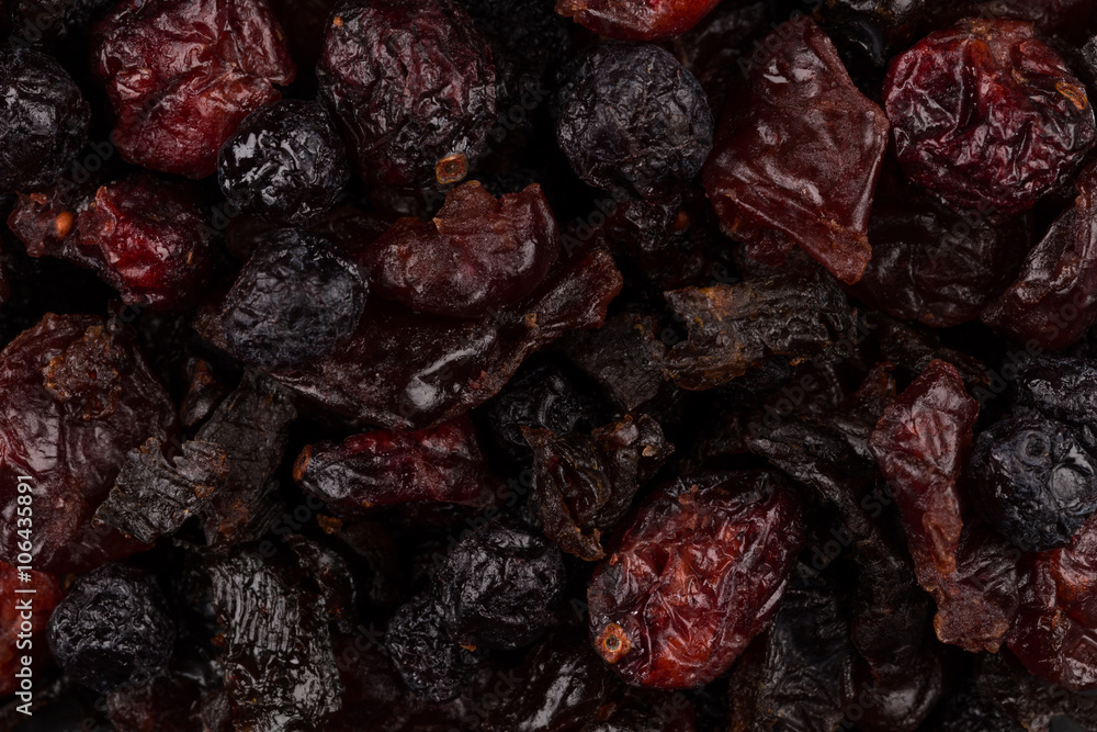 Dried cranberries, cherries and blueberries Dried cranberries, cherries and blueberries