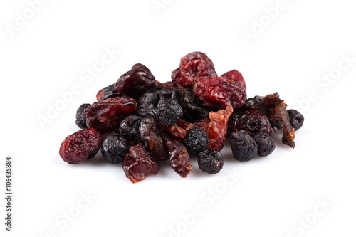 Dried cranberries, cherries and blueberries