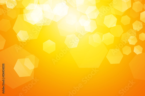 yellow sparkle blur hexagon background