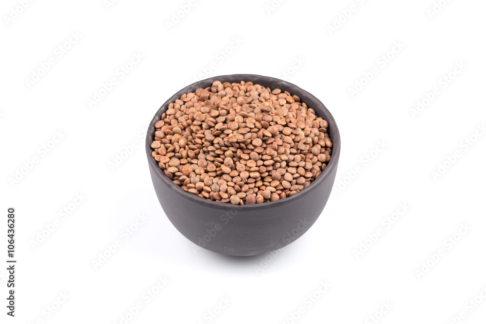 Lentils Isolated on White Background Lentils Isolated on White Background
