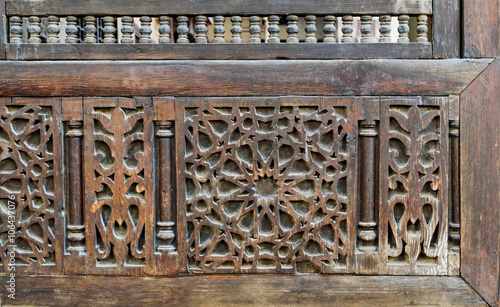 Part of an interleaved wooden decorations (Arabisk) facade, Cair photo