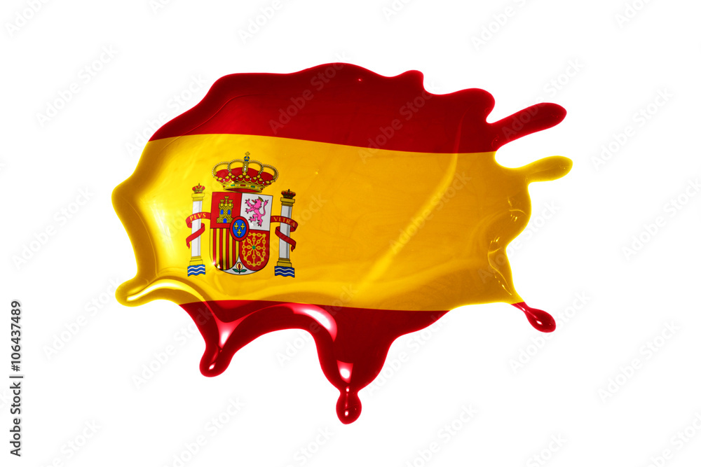 blot with national flag of spain Stock Illustration Adobe Stock