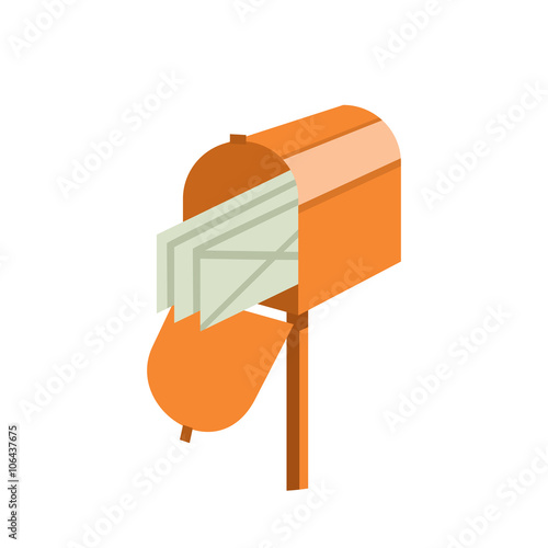 Mailbox icon. Mailbox isolated background. Concept mail, receive e-mail, send letter, mail delivery. Mailbox vector illustration.
