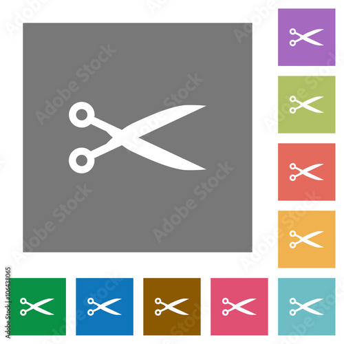 Cut square flat icons