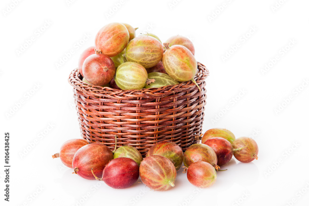 gooseberry isolated on white