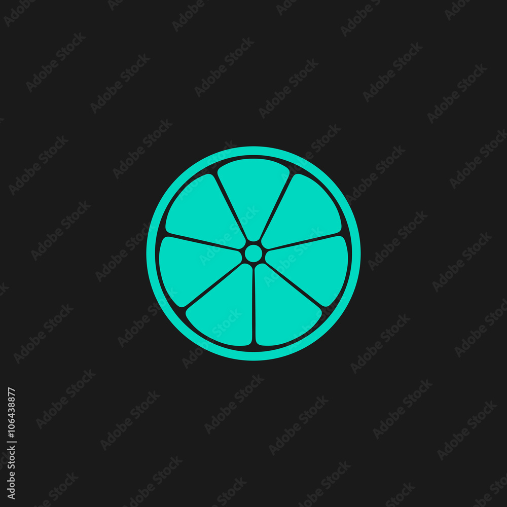 Half of lemon vector icon Half of lemon vector icon
