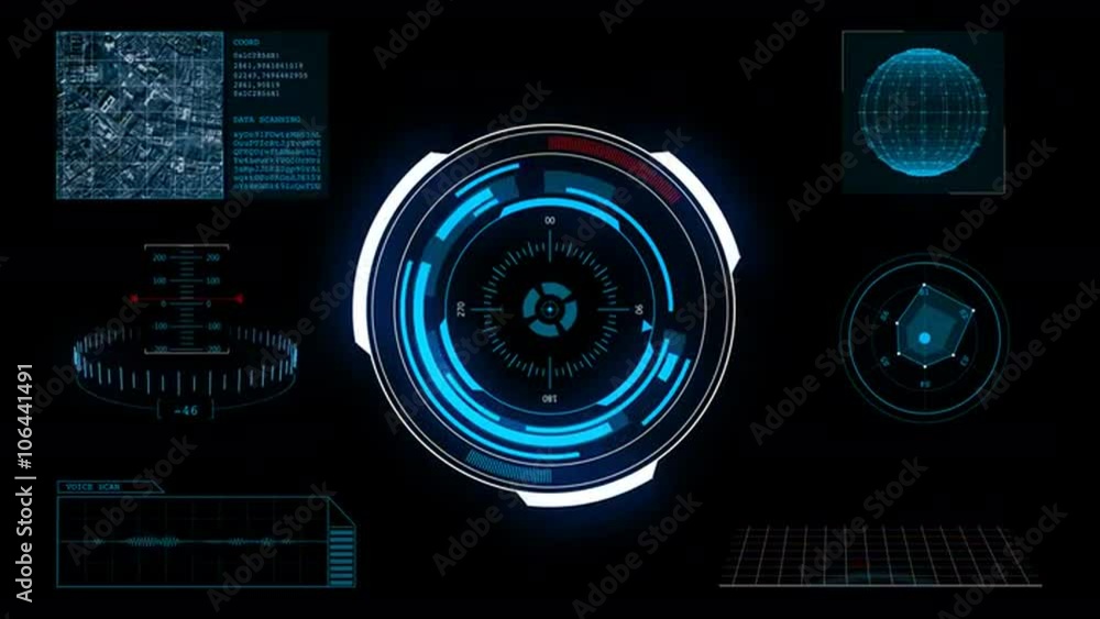HUD futuristic High Tech alpha channel Display Scanner HUD futuristic High Tech alpha channel Display Scanner