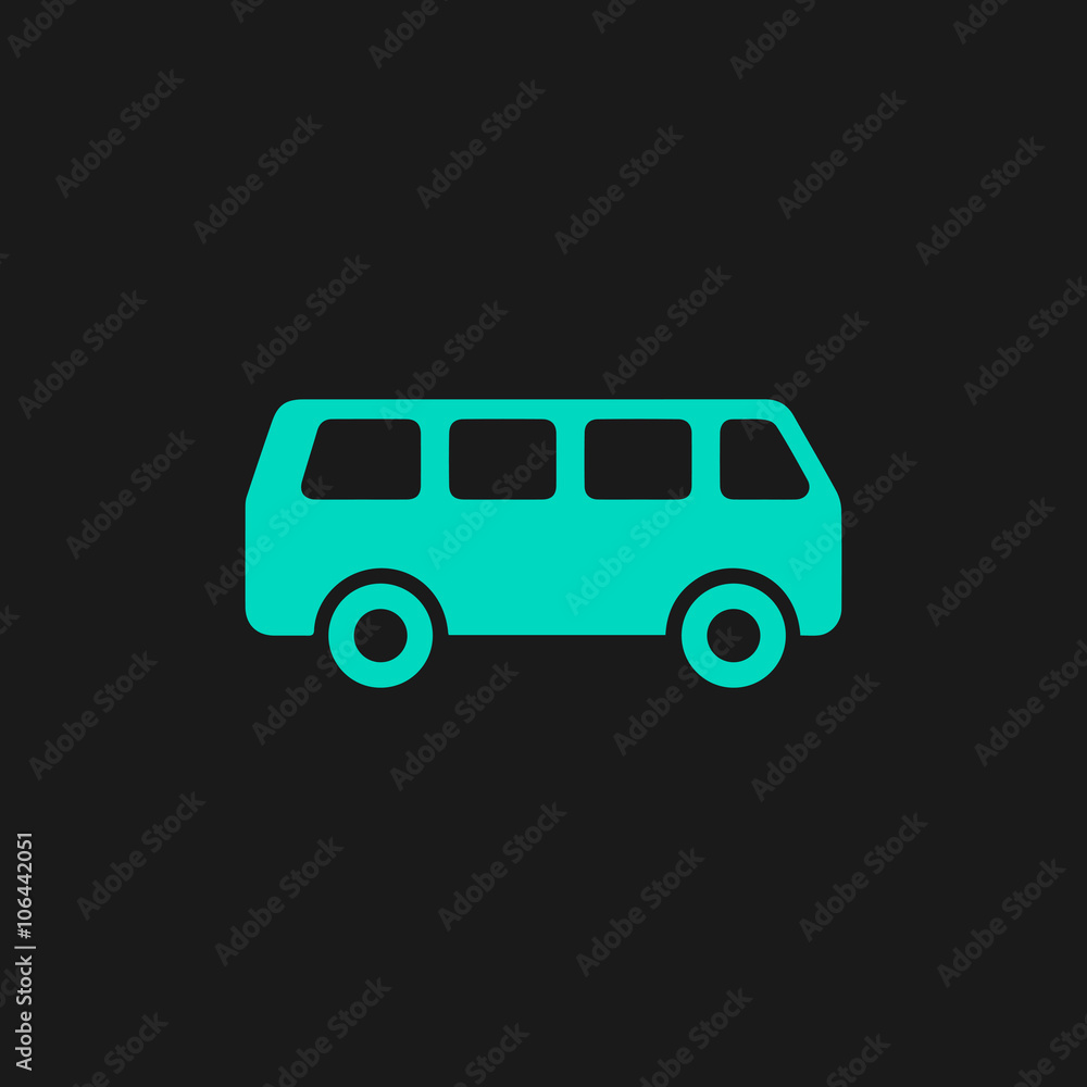 minibus flat icon