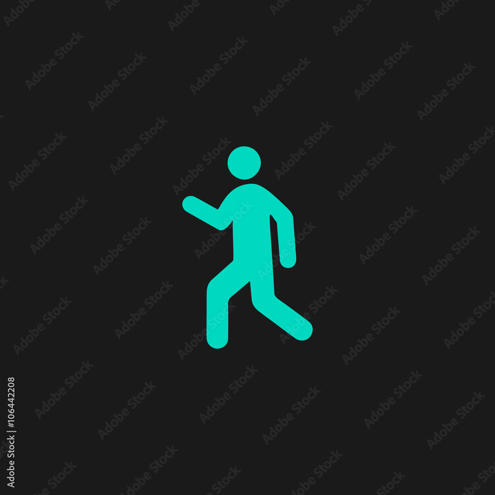 Man walk icon vector Man walk icon vector