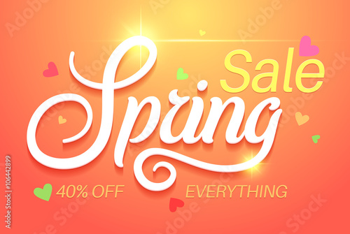 Spring Sale Banner. Sale poster template. Sale Design with Colorful Flowers. Sale Background for Spring Seasonal Promotion. Sale Flyer design. Sale banner discount