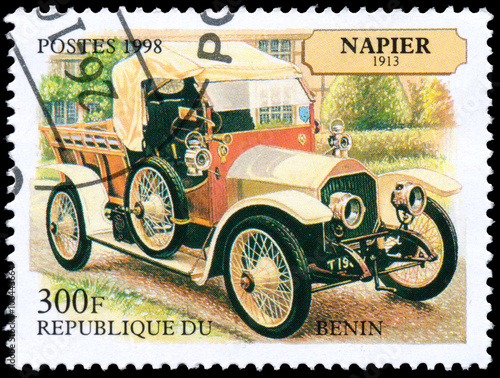 Stamp printed in Benin shows Napier