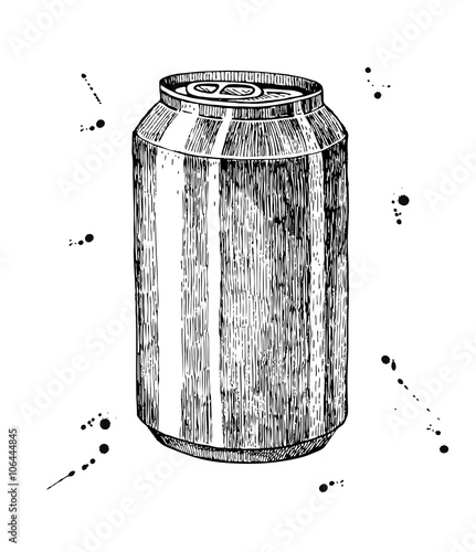 Vector soda drawing. Hand drawn soda illustrations.