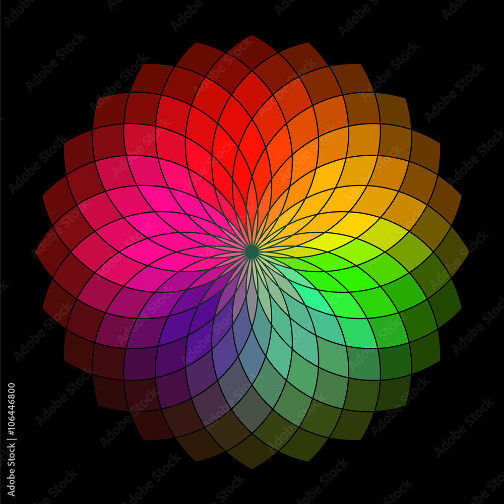 Obraz premium Koło wektor styl tęczy