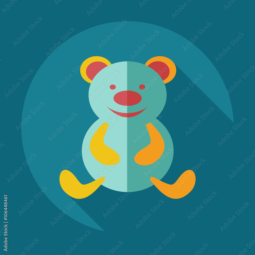 Fototapeta premium Flat modern design with shadow icons toys