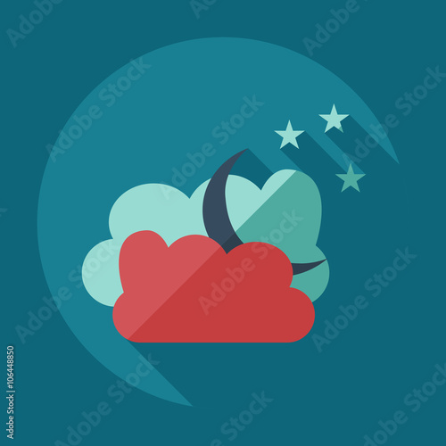 Flat modern design with shadow icons Muslim heaven