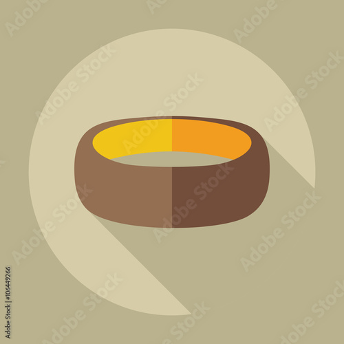 Flat modern design with shadow icons bijouterie