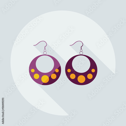 Flat modern design with shadow icons bijouterie