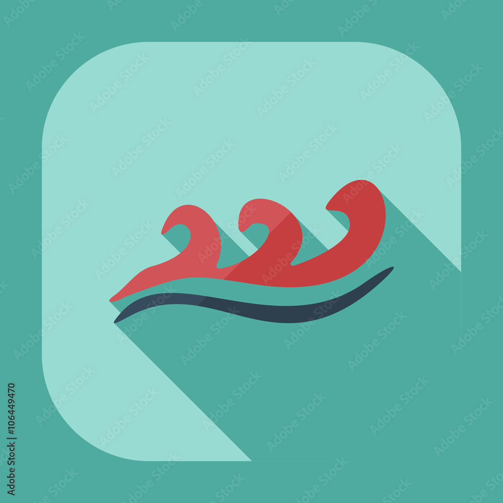 Flat modern design with shadow icons wave Flat modern design with shadow icons wave