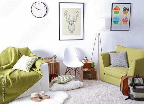Interior of living room wit...