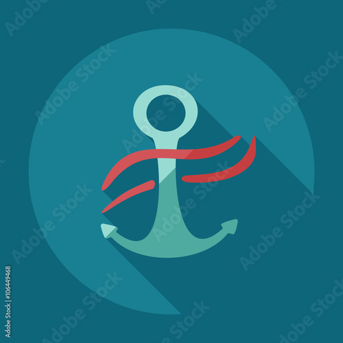 Flat modern design with shadow icons anchor