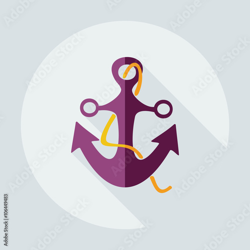Flat modern design with shadow icons anchor