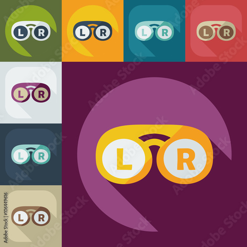 Flat modern design with shadow icon optics