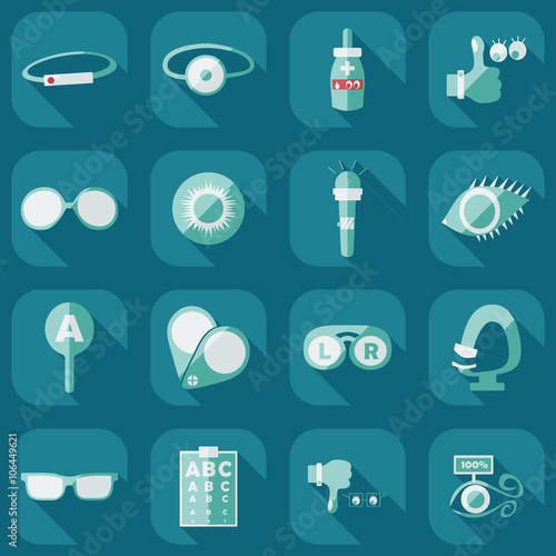 Flat modern design with shadow icon optics