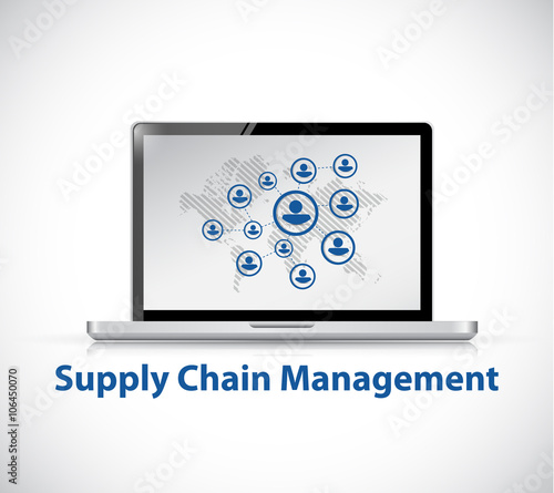 фотографія supply chain management computer network
