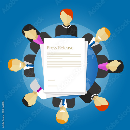 press release news paper publication illustration concept symbol 