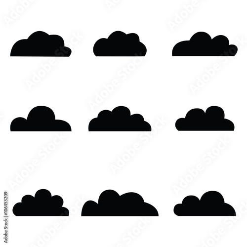 Vector cloud icons set
