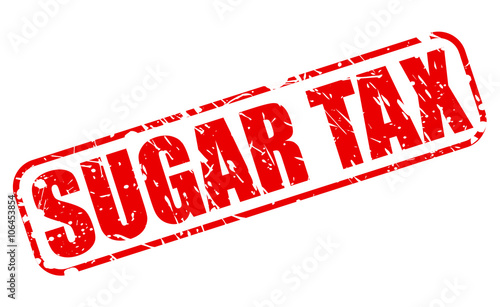 SUGAR TAX red stamp text