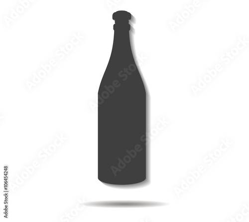 bottle double shadow icon vector