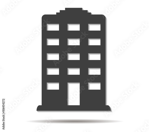 building double shadow icon vector