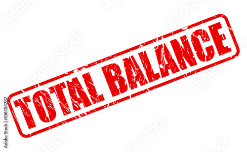 Fotografía TOTAL BALANCE RED STAMP TEXT