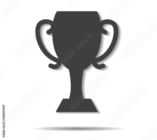 cup champion double shadow icon vector