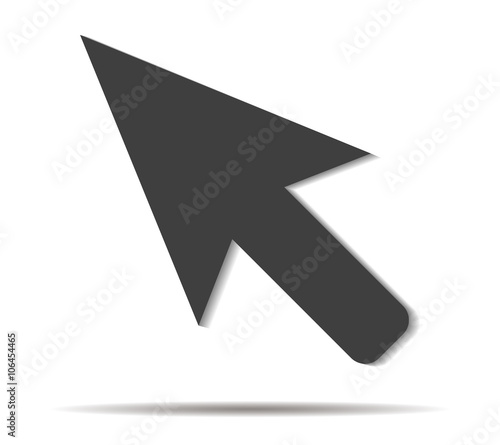 cursor double shadow icon vector