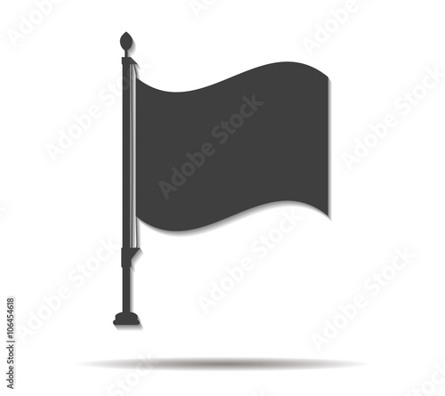 flag double shadow icon vector