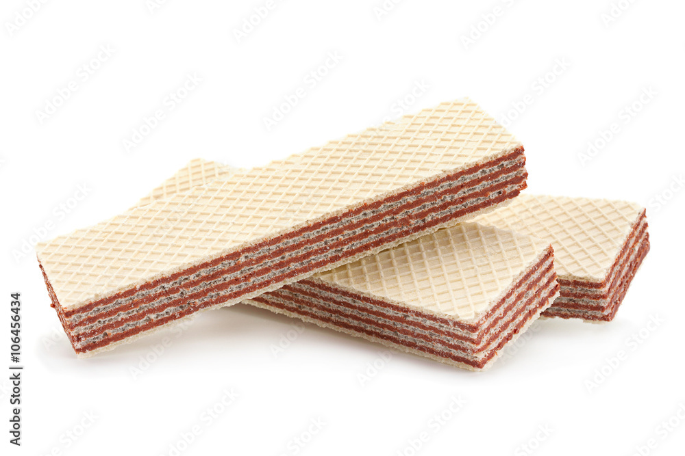 Wafers stick on white Wafers stick on white