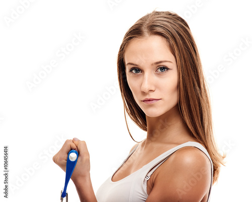 woman with expander