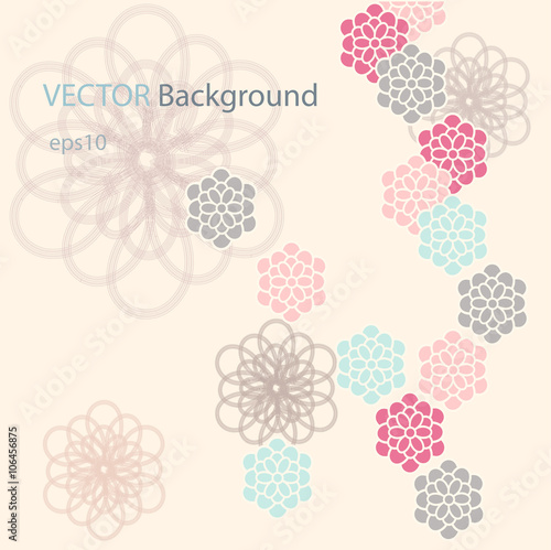 Seamless Japanese pattern in pastel colors background