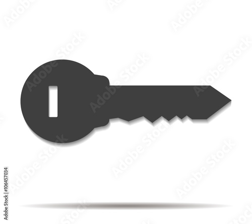 key lock double shadow icon vector