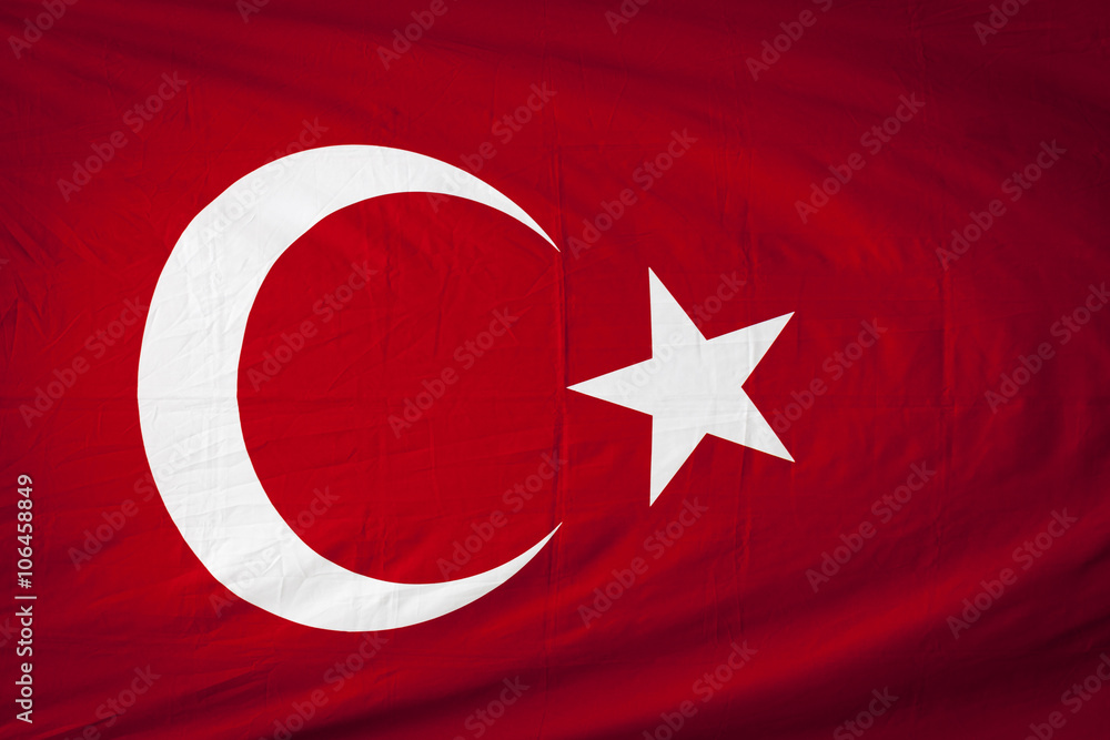 Obraz premium Close up of Turkey flag