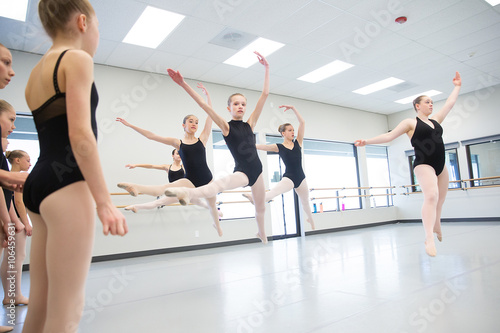 ballet class jumping in the air