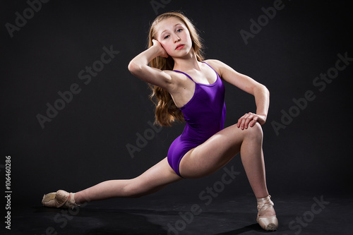 Portrait of young flexible girl
