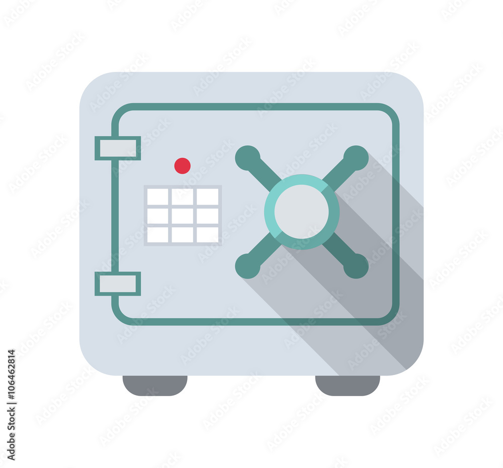 Safe icon with code lock isolated, flat design. Vector illustration Safe icon with code lock isolated, flat design. Vector illustration